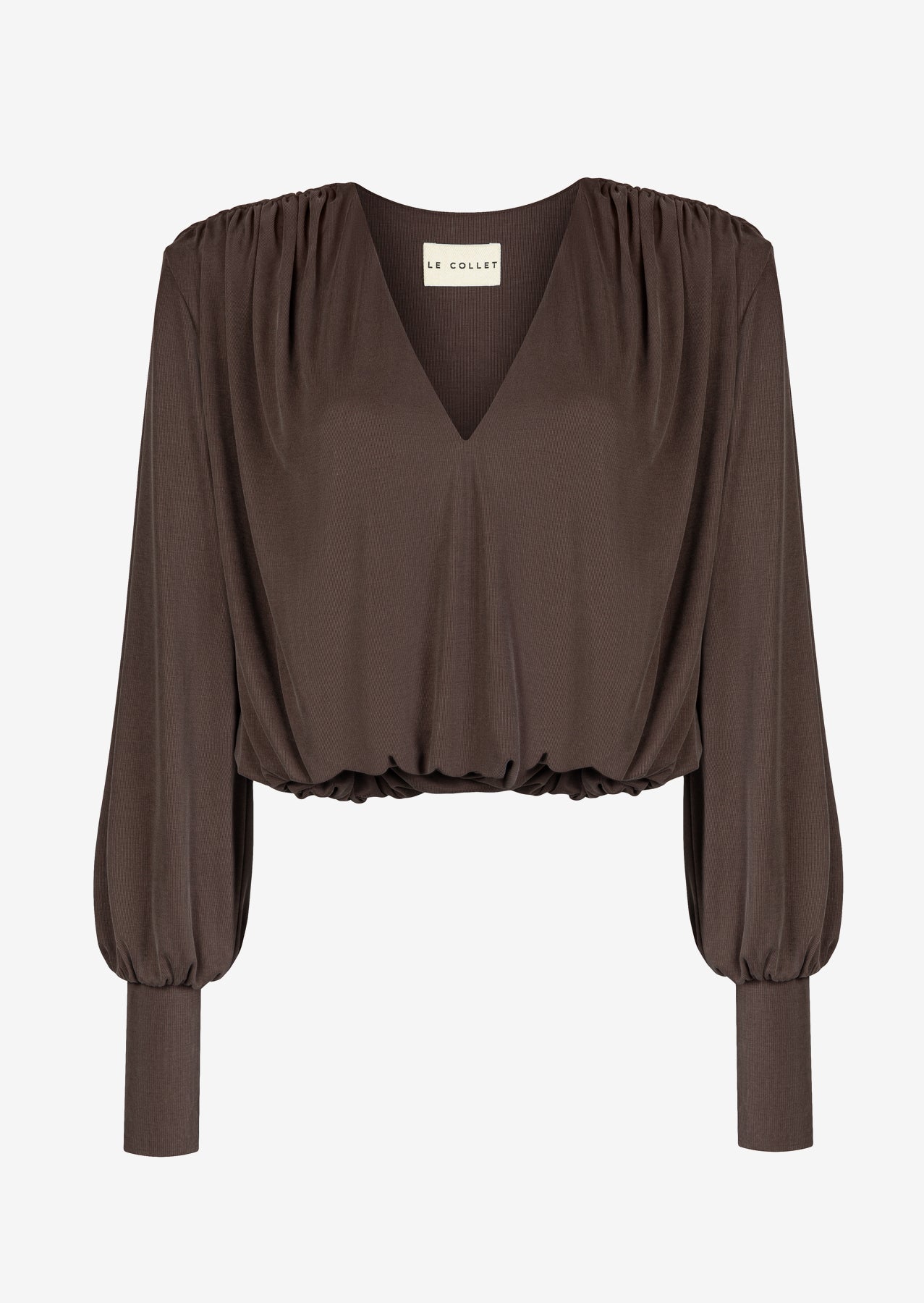SOLANGE BROWN BLOUSE