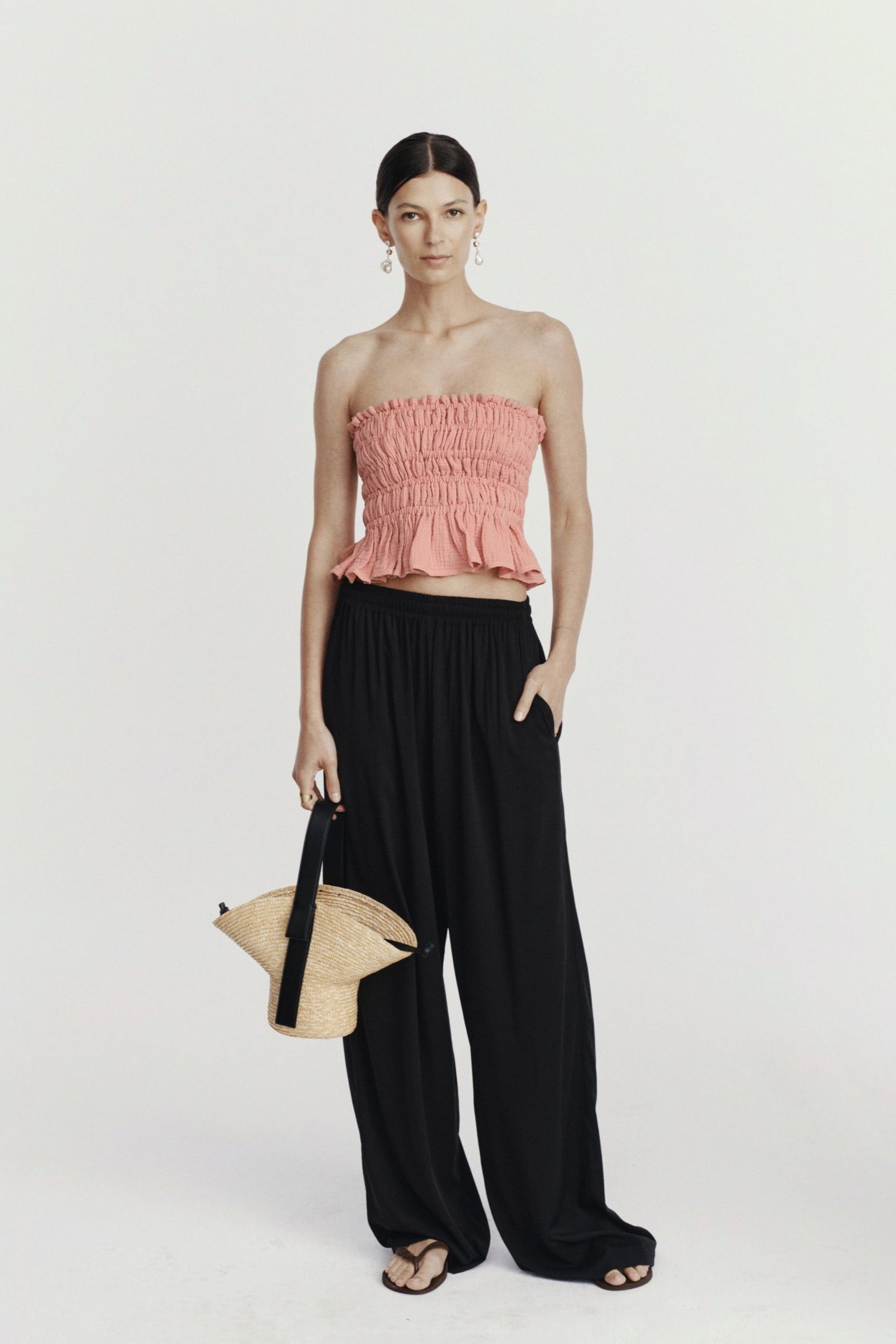 AIDA TOP MUSLIN ROSE LECOLLET