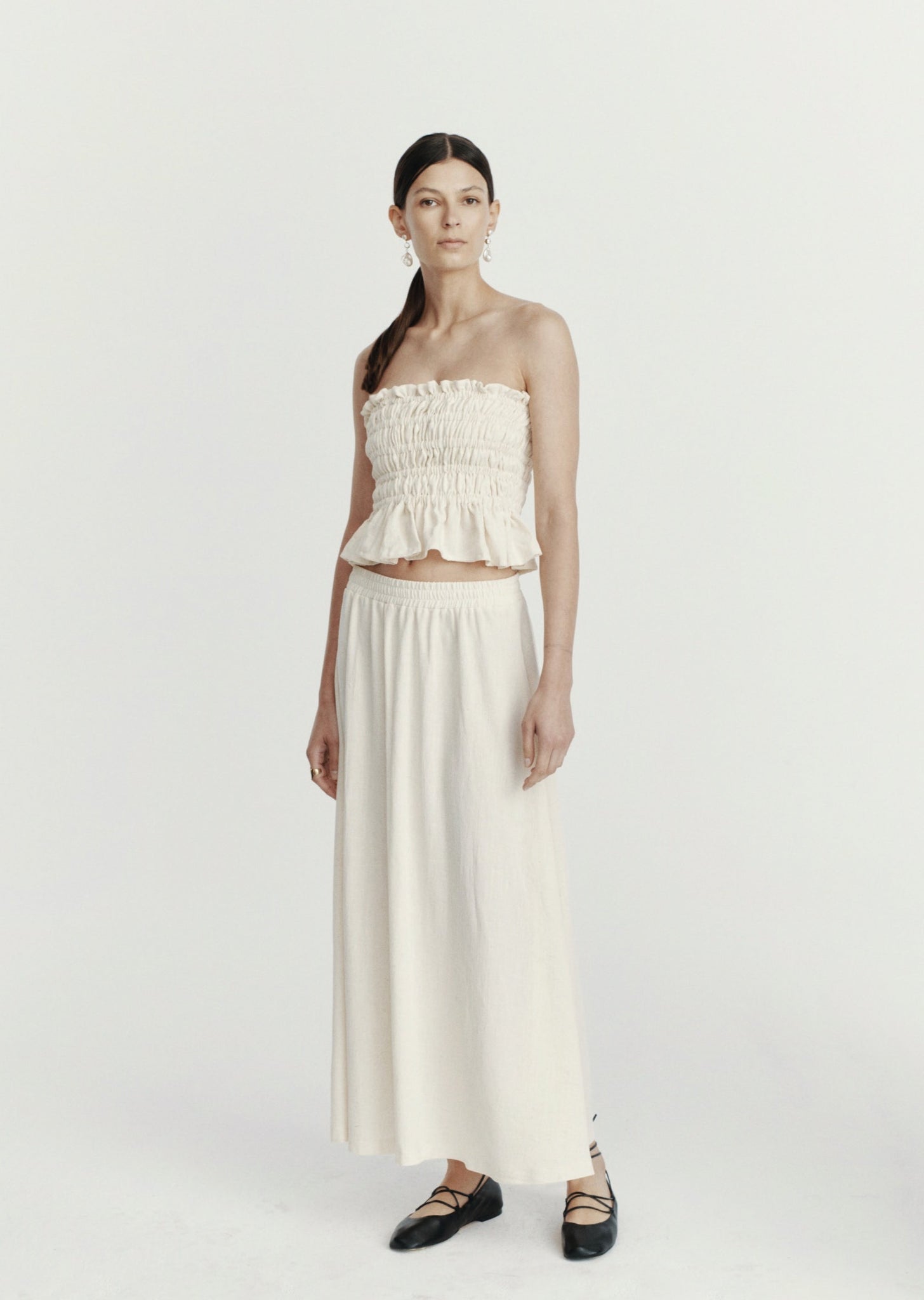 AIDA TOP LINEN NATURAL LECOLLET