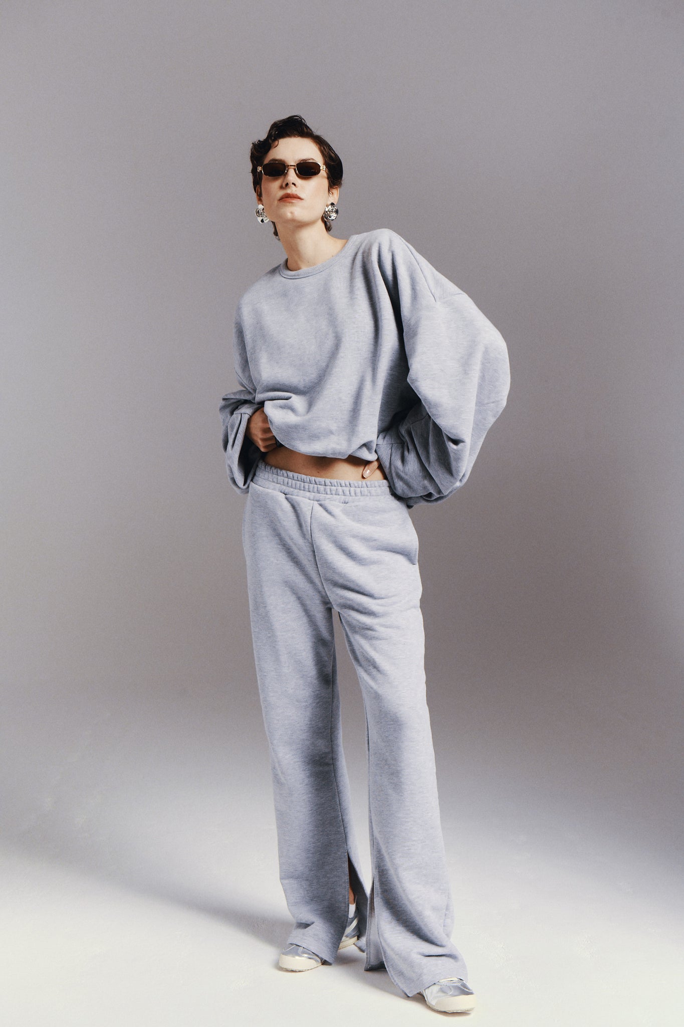 SPODNIE BAGGY PANTS GREY