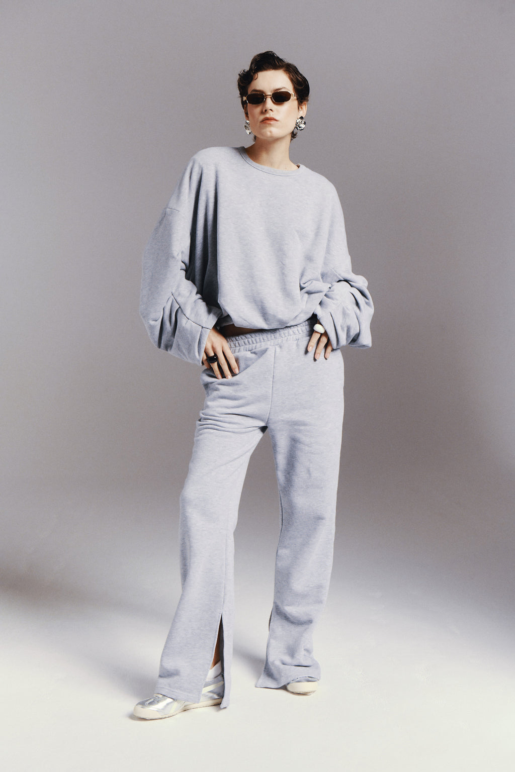 SPODNIE BAGGY PANTS GREY