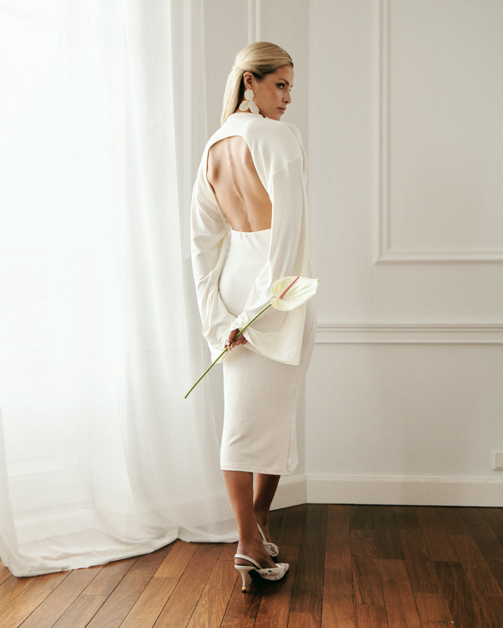 AURI BACKLESS ECRU LECOLLET