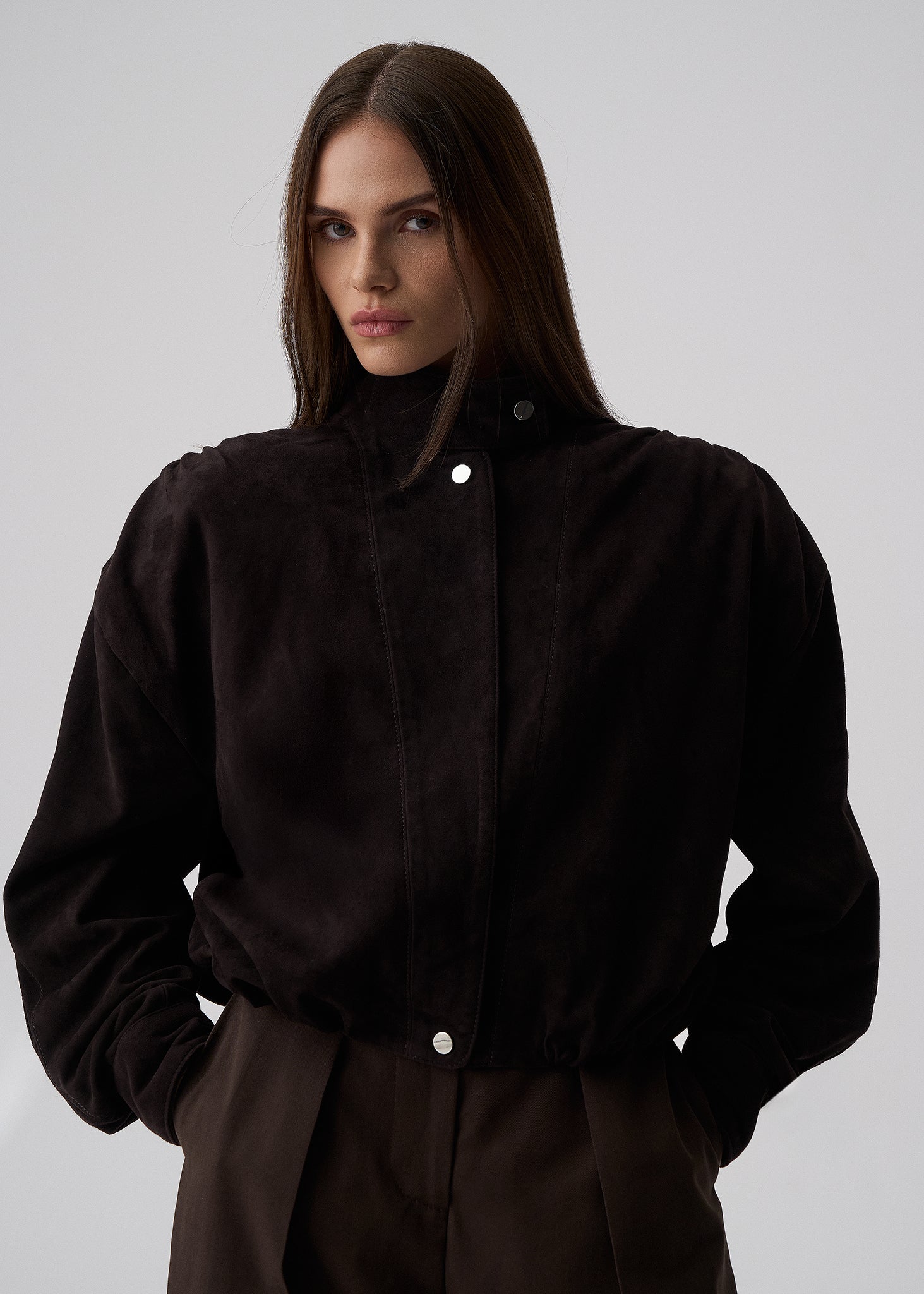 KURTKA ORLANDO BROWN SUEDE LECOLLET