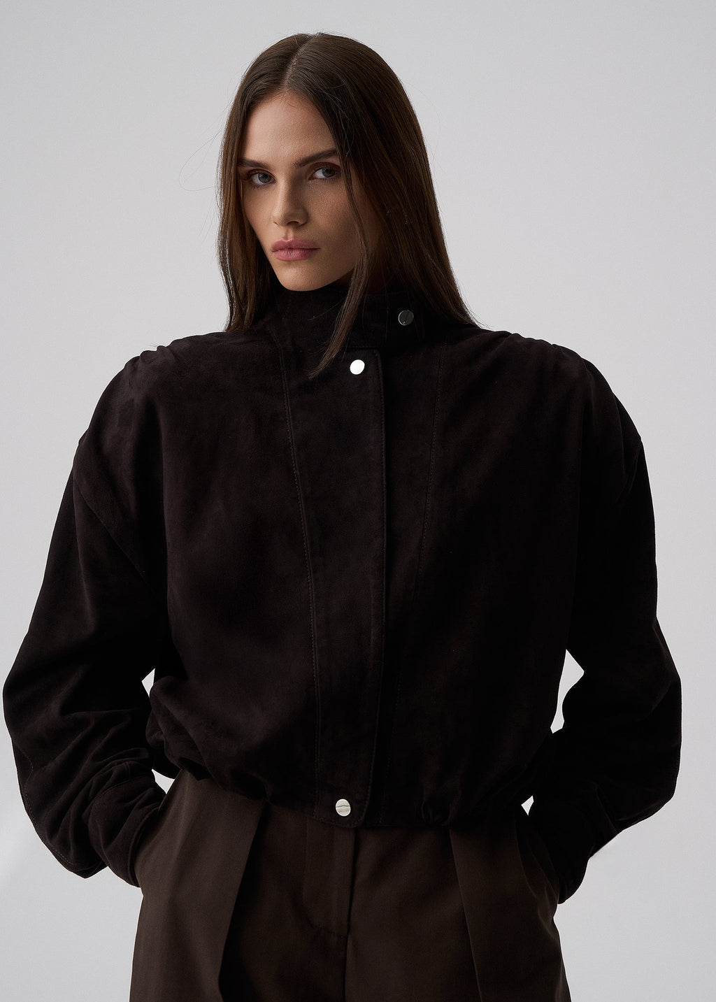 KURTKA ORLANDO BROWN SUEDE LECOLLET