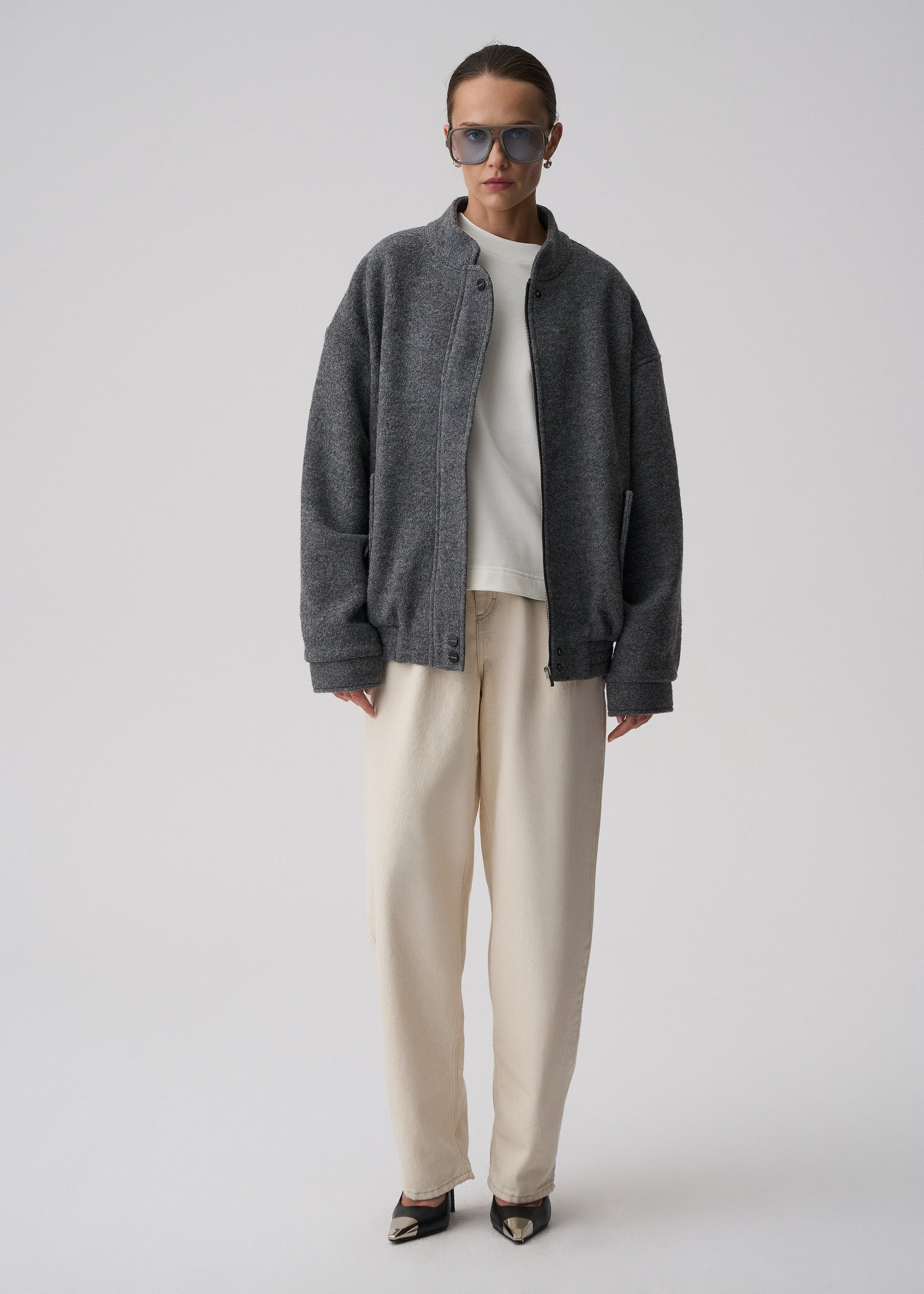 KURTKA DARCY WOOL GREY LECOLLET