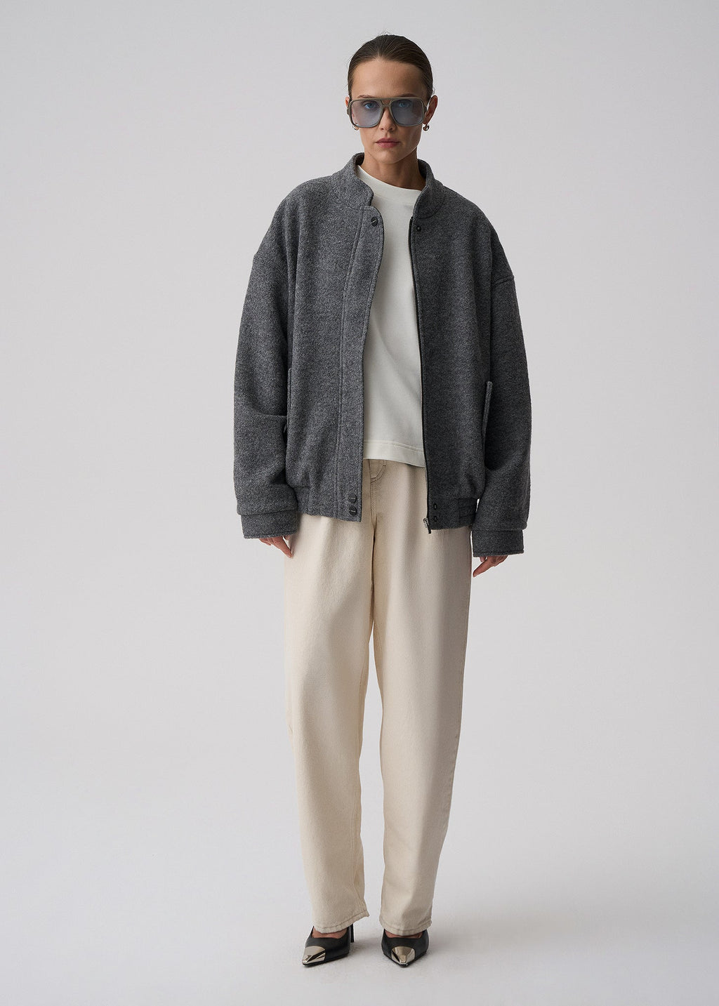 KURTKA DARCY WOOL GREY LECOLLET