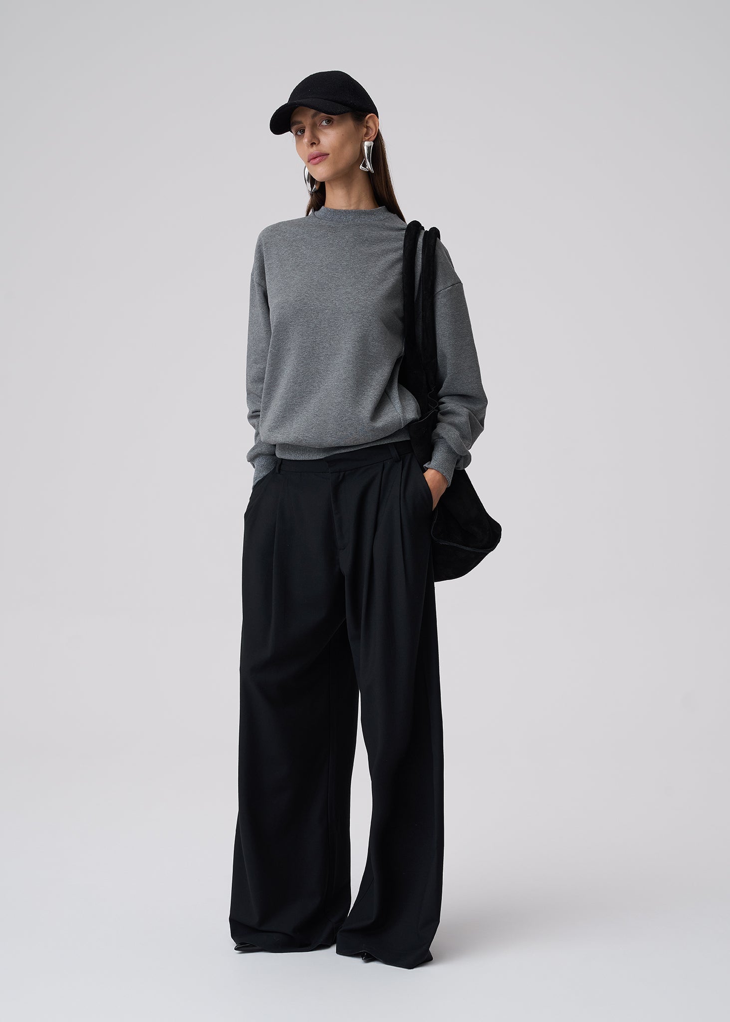 BLUZA CHARO GREY MELANGE LECOLLET