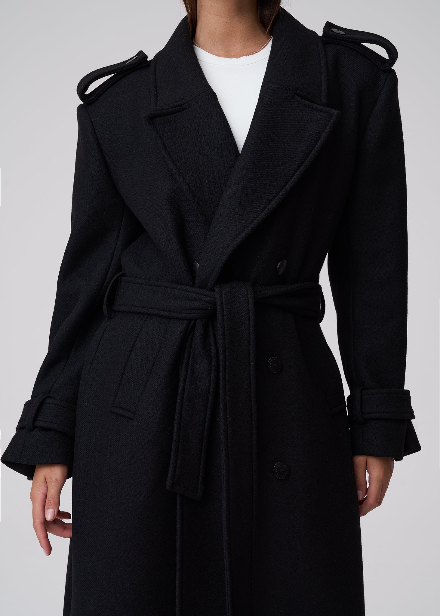 PŁASZCZ SOHO WOOL BLACK LECOLLET