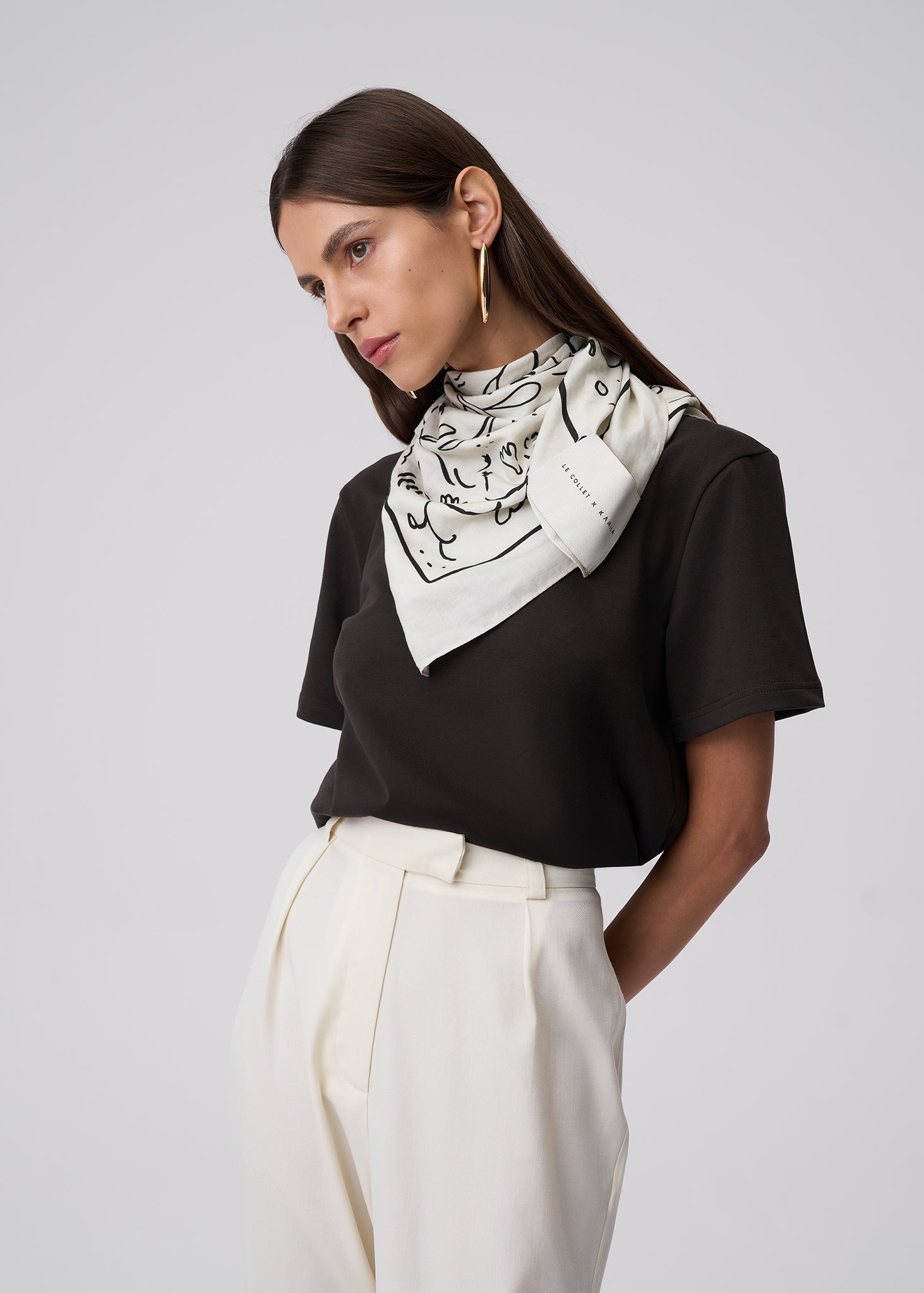 CHUSTA ANOUSHKA ECRU LECOLLET