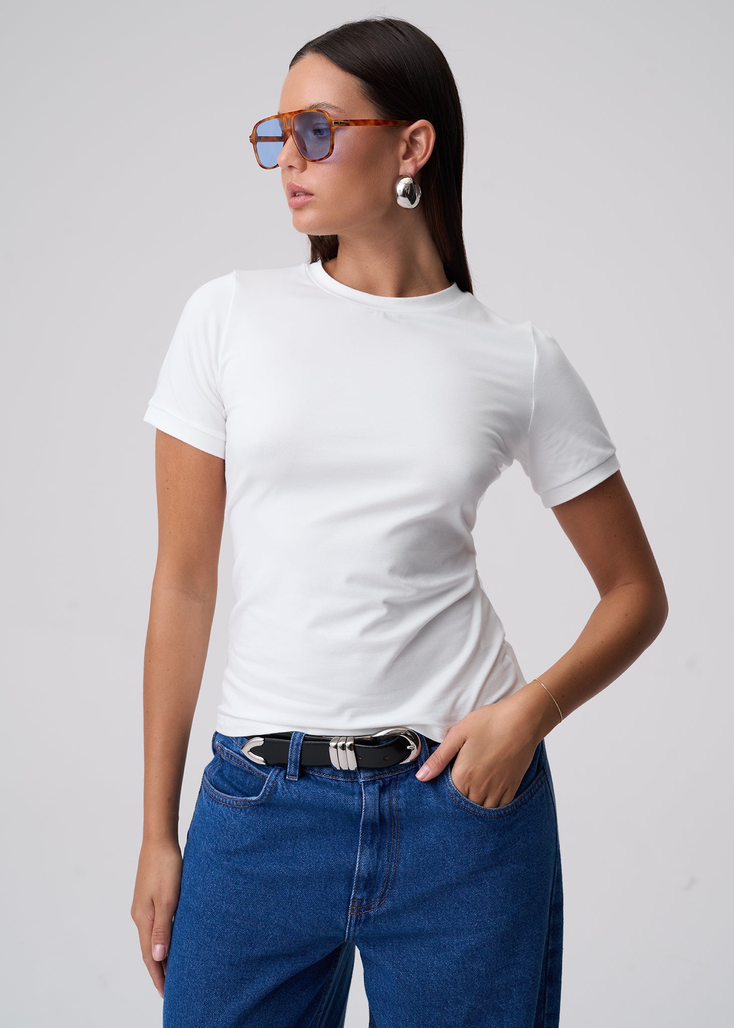 T- SHIRT SLIM WHITE LECOLLET