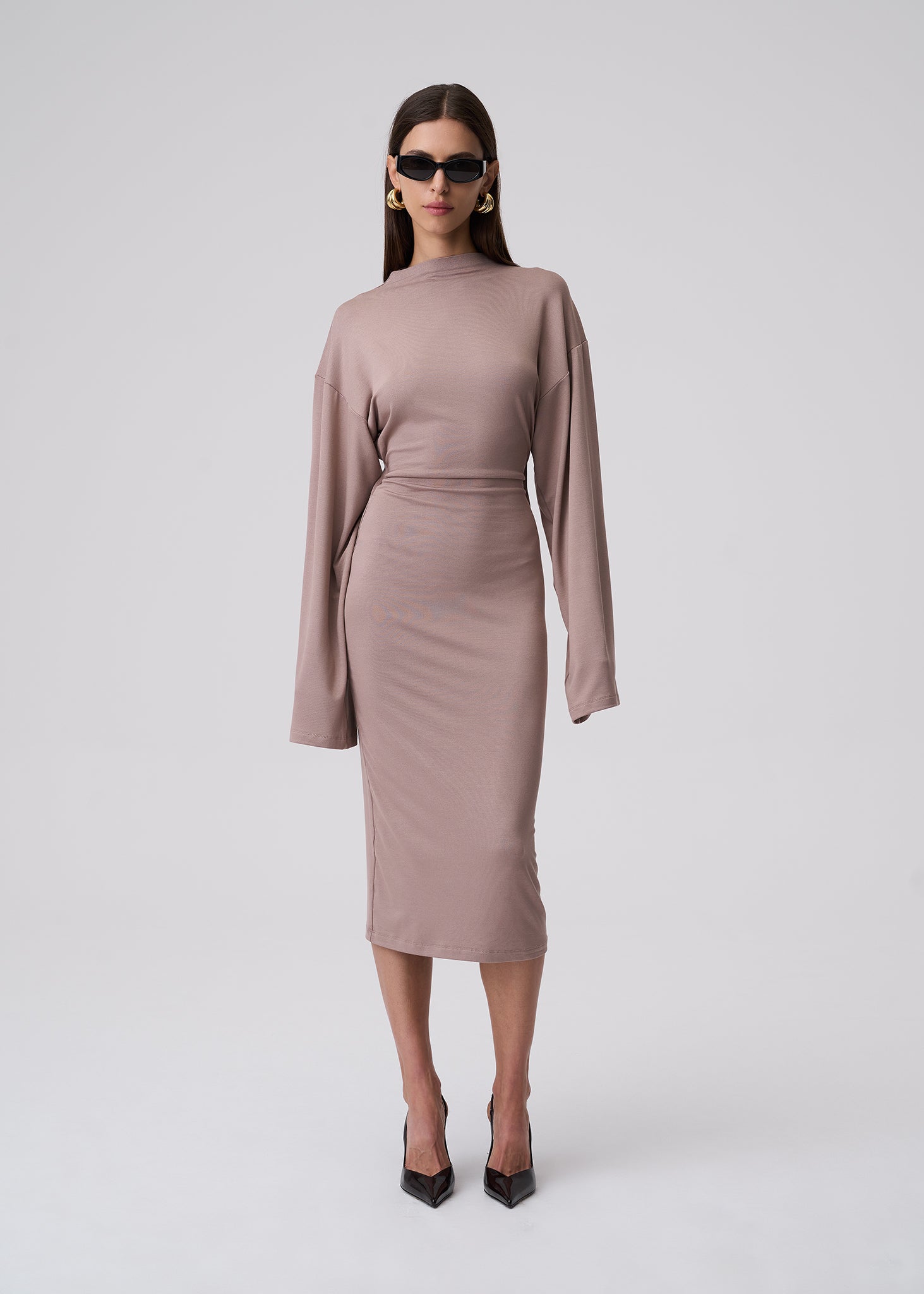 SUKIENKA AURI BACKLESS MOKKA LECOLLET