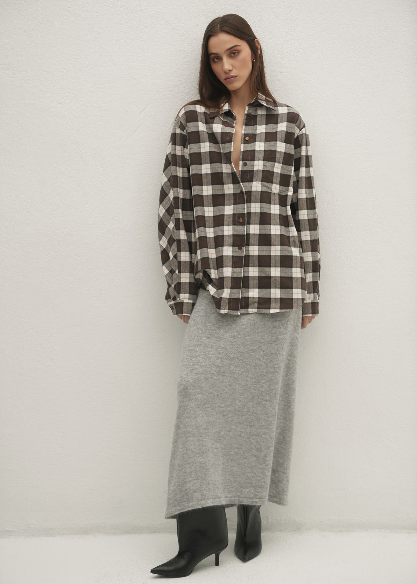 SPÓDNICA AVILA LIGHT GREY LECOLLET