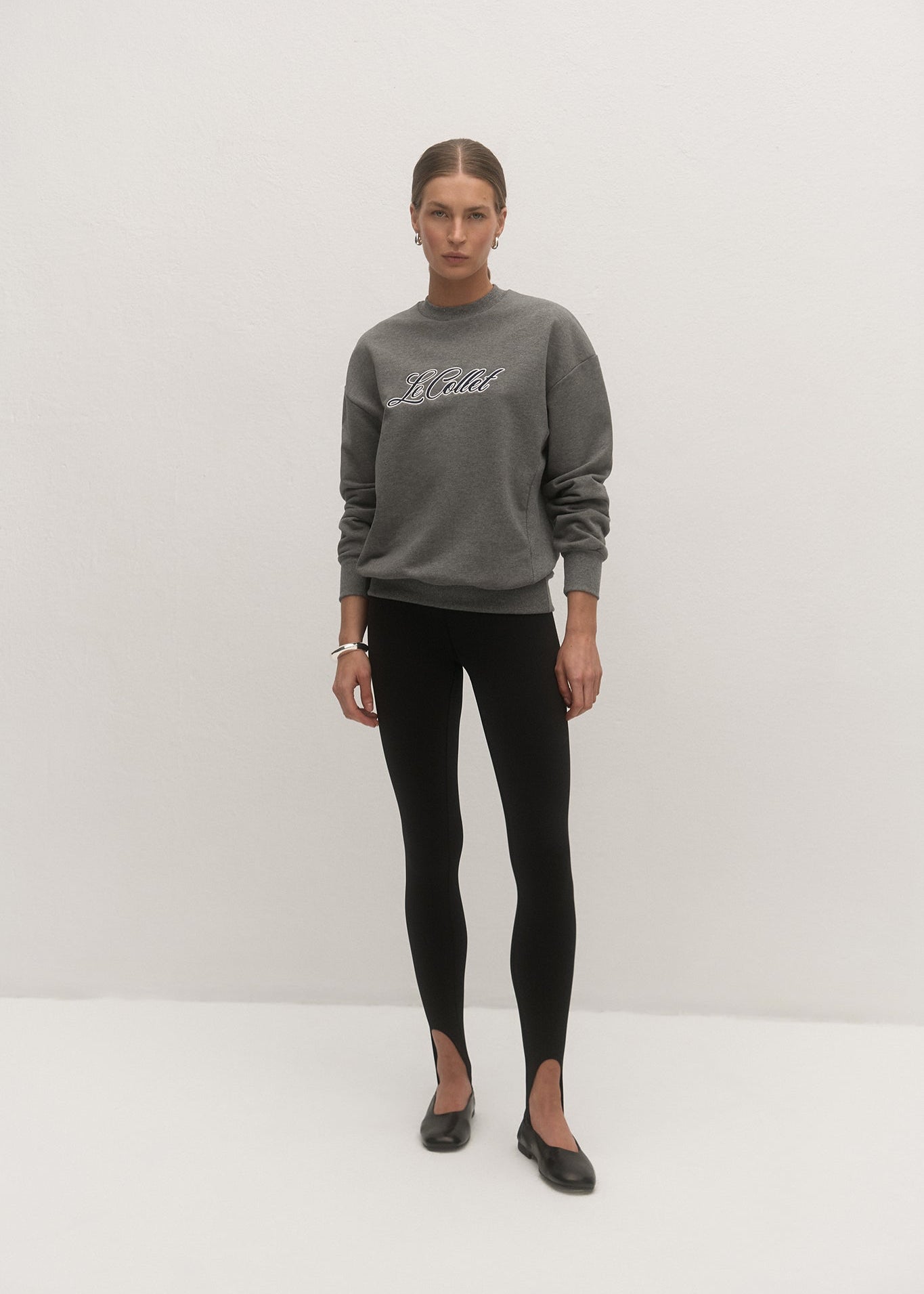 BLUZA PATRICIA GREY MELANGE LECOLLET