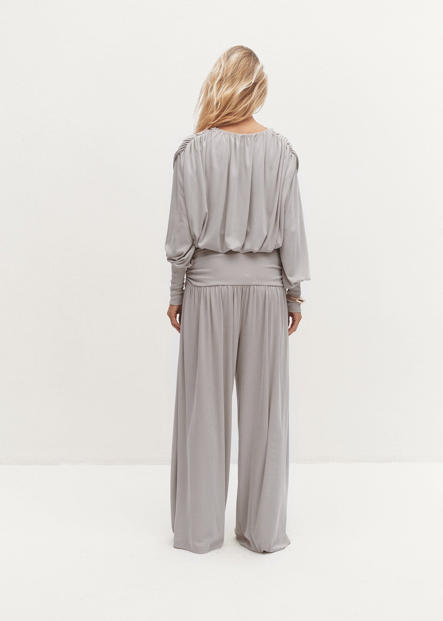 BLUZKA SOLANGE LIGHT GREY LECOLLET