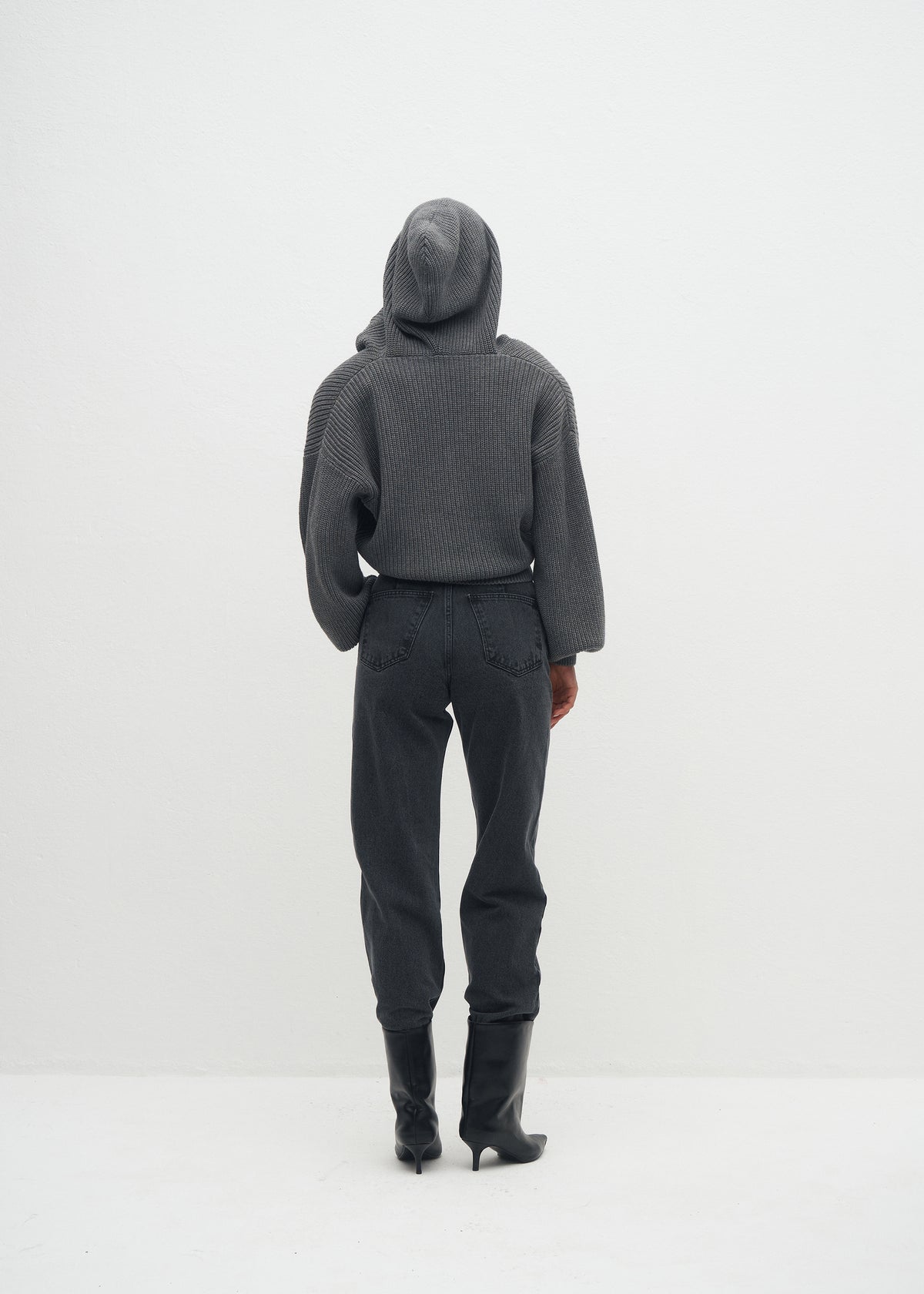 JORI GREY HOODED CARDIGAN