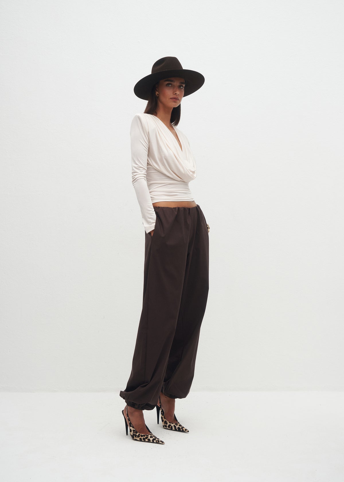 SPODNIE BASTI BALLOON BROWN