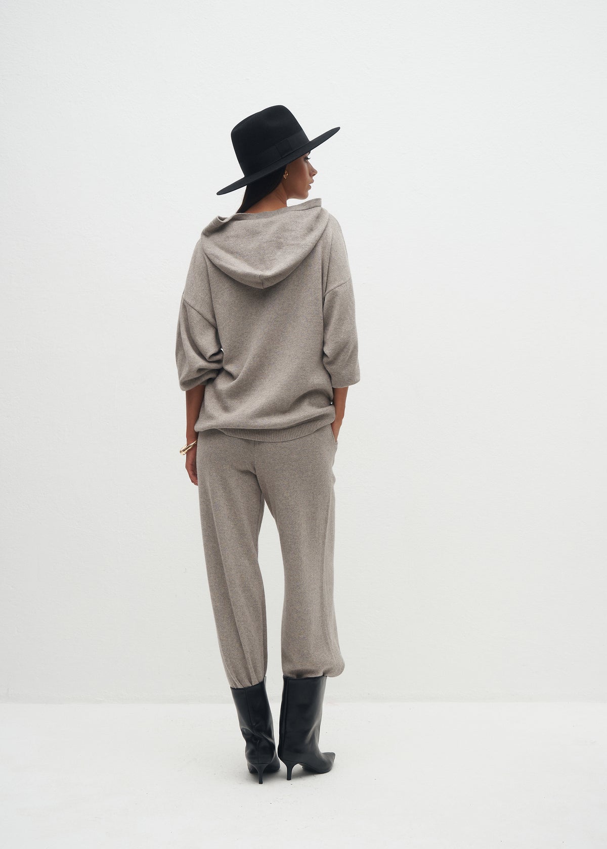 TODI GREY MELANGE TROUSERS