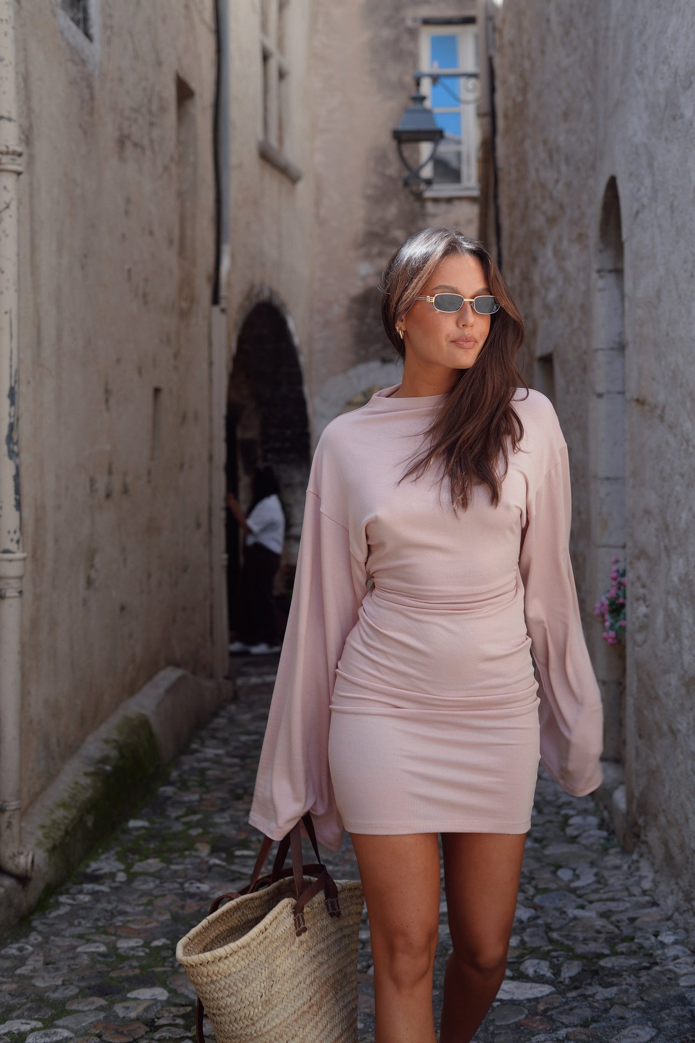 AURI BACKLESS SHORT POWDER PINK LECOLLET