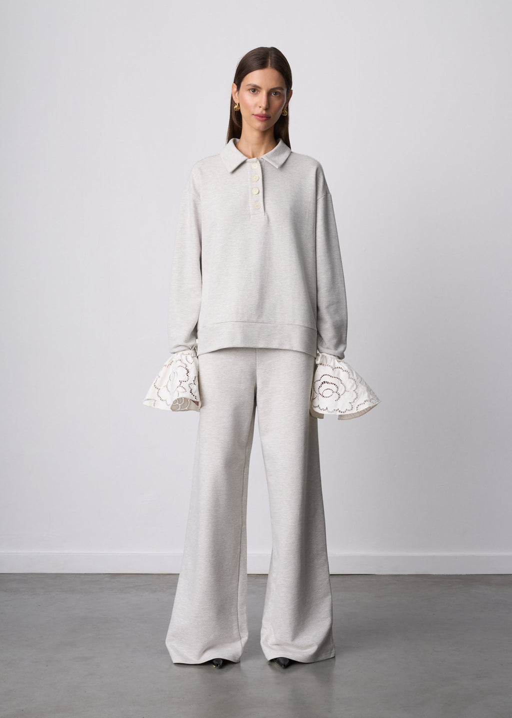 BLUZA ALINA GREY MELANGE LECOLLET