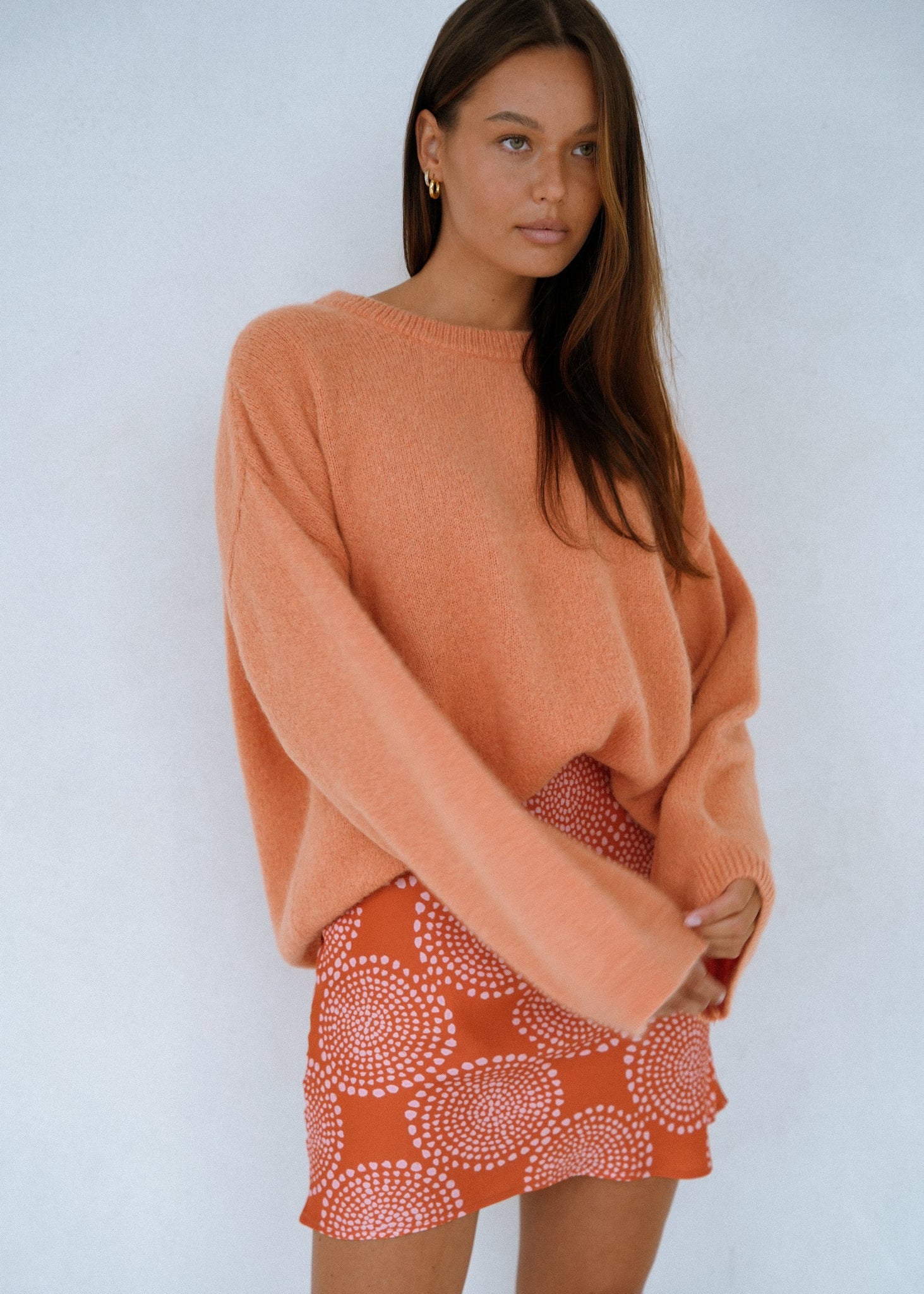 SPÓDNICA ALBANA SHORT MANDALA ORANGE LECOLLET