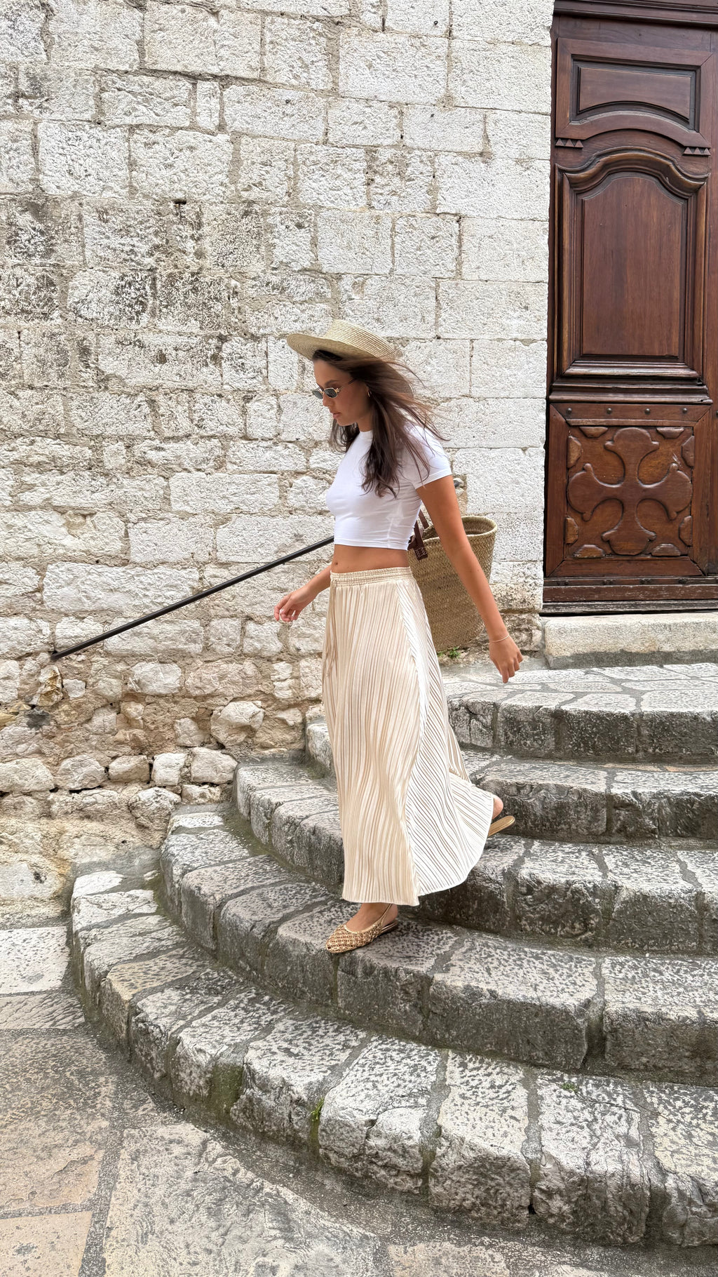 NISHA PLEATS CHAMPAGNE LECOLLET