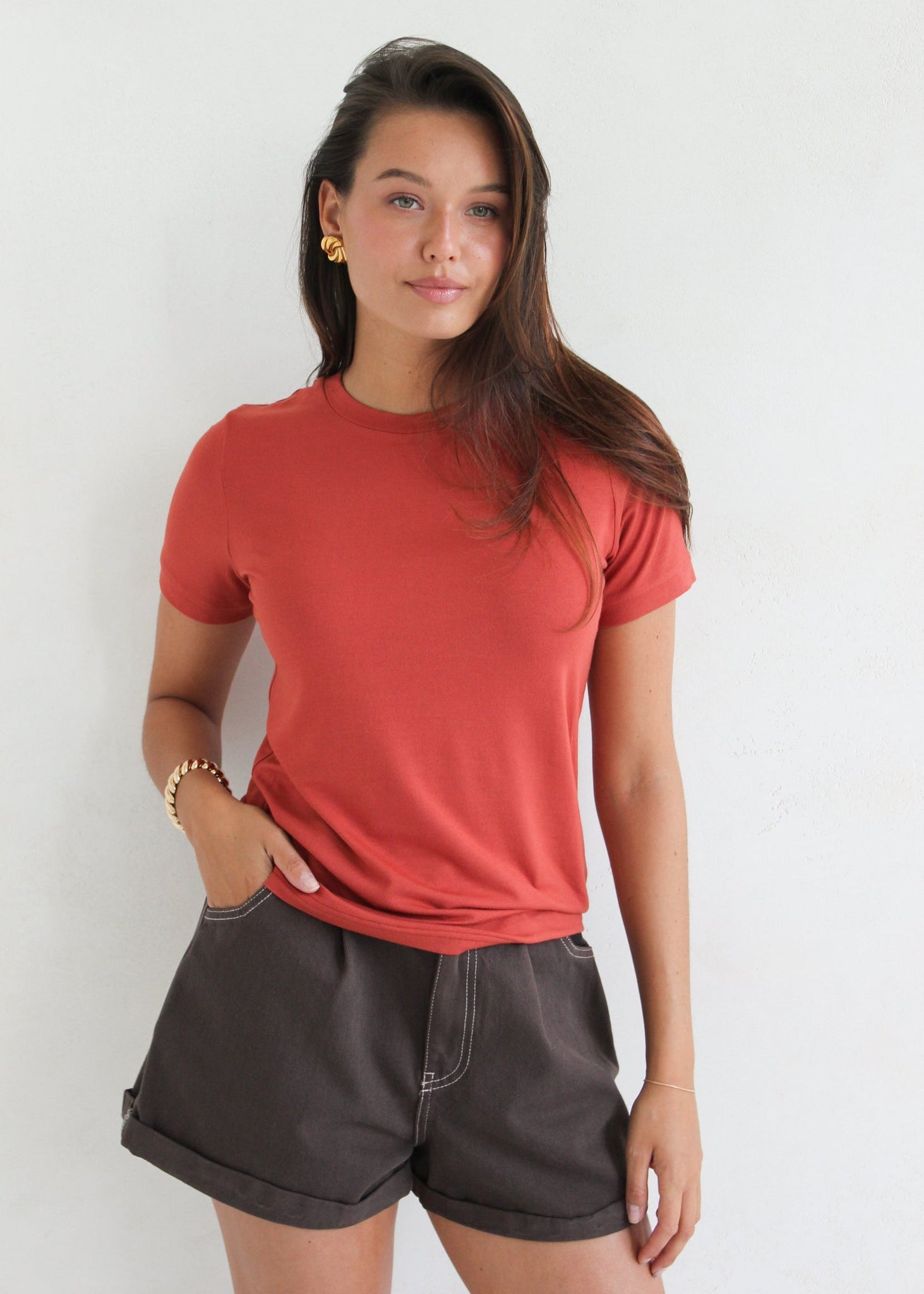 T-SHIRT SLIM RUST LECOLLET