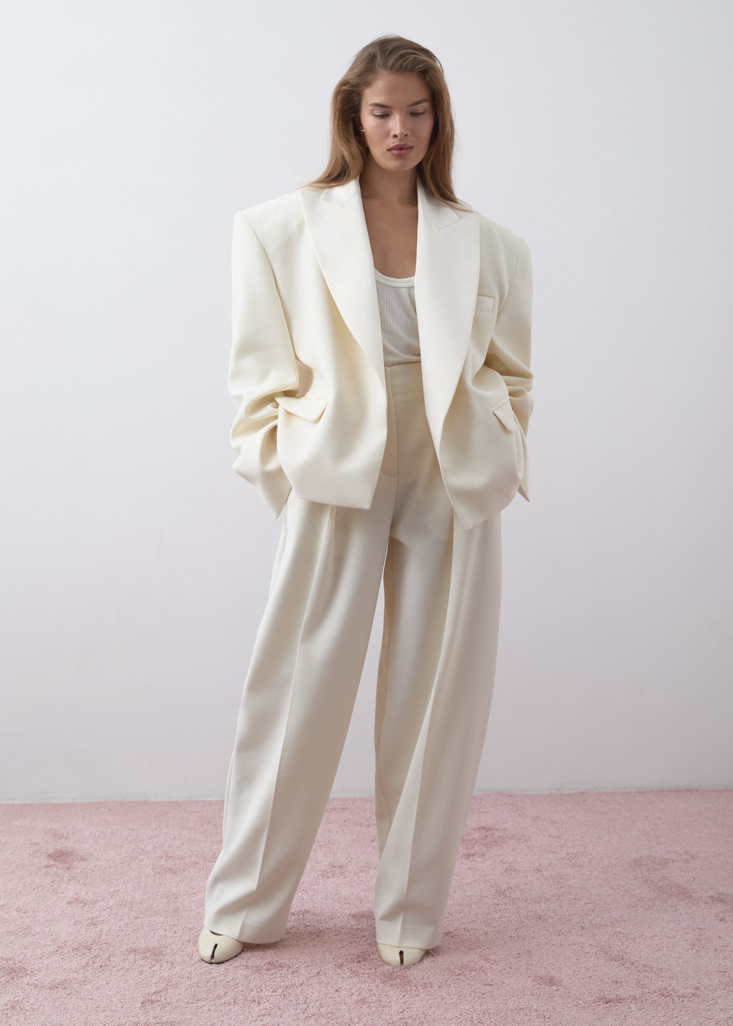 SPODNIE AMADEUS WOOL CREAM LECOLLET