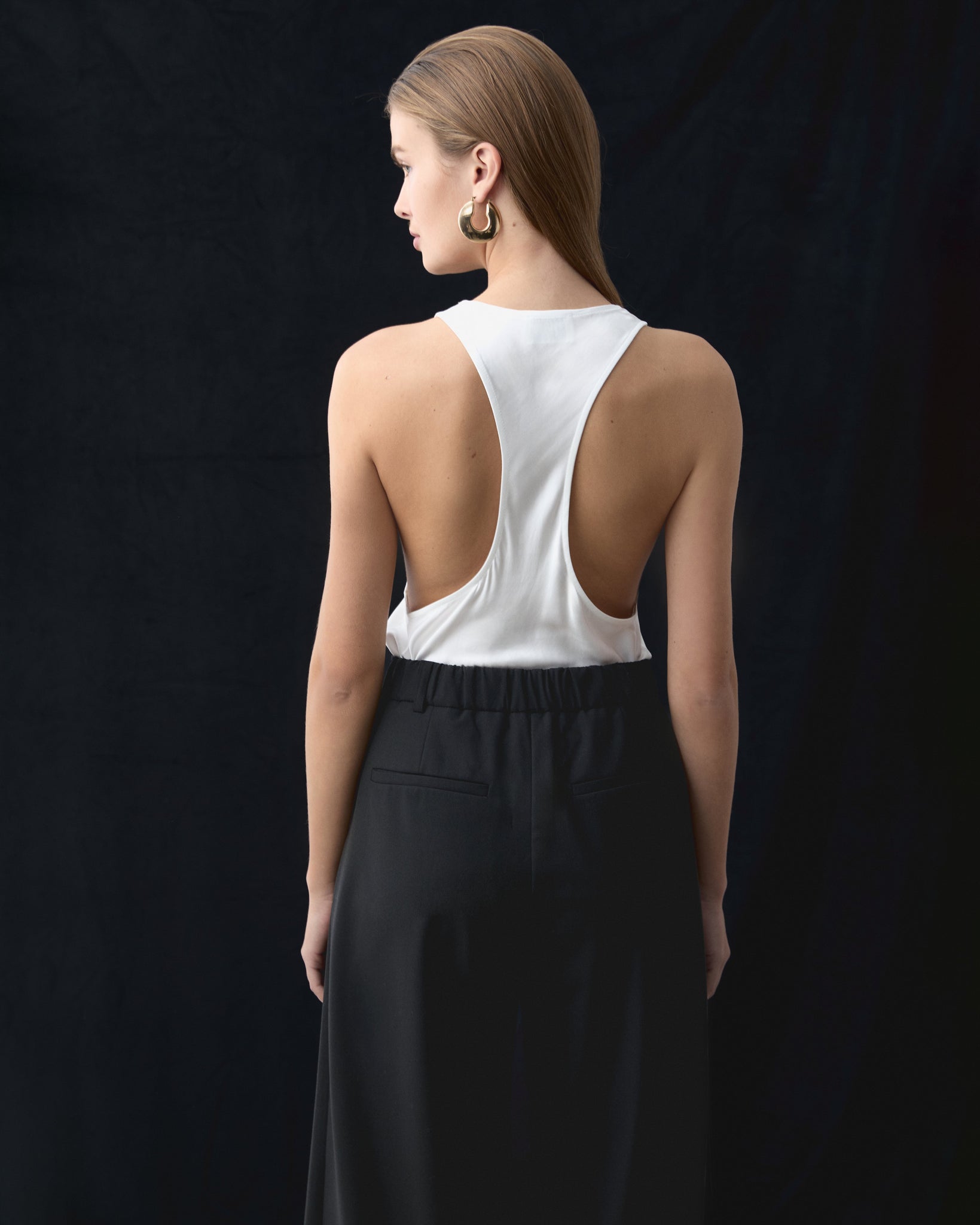 TOP SONIA SATIN OFF WHITE LECOLLET