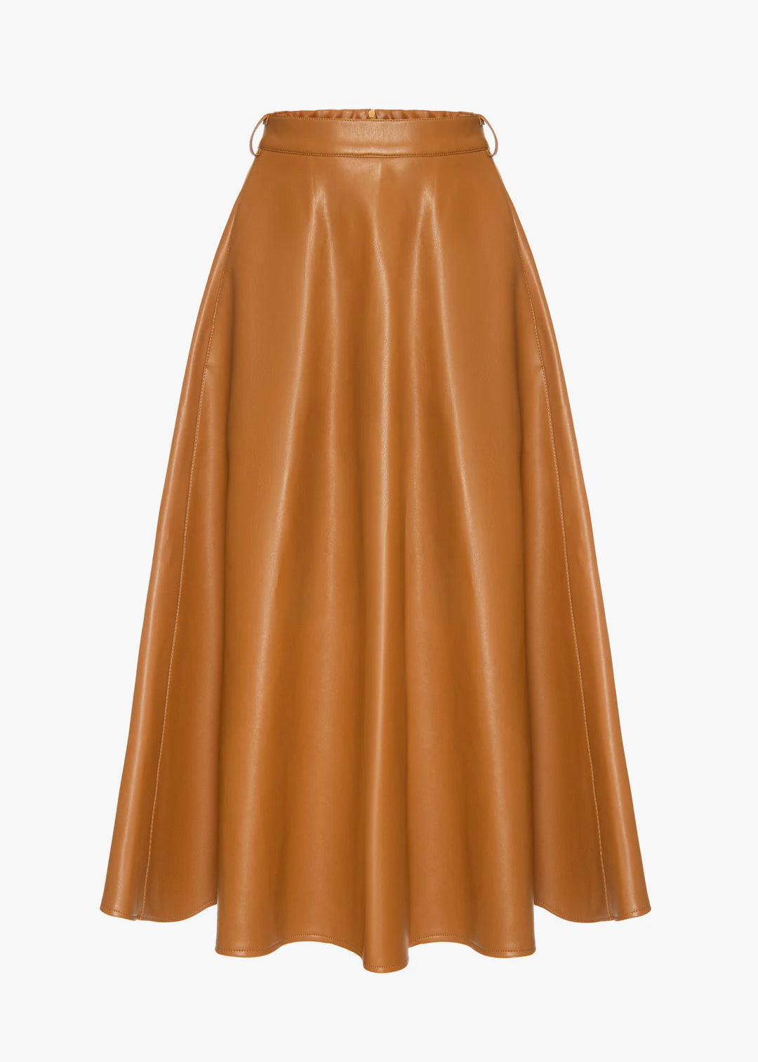 SPÓDNICA MOA FAUX LEATHER BROWN LECOLLET