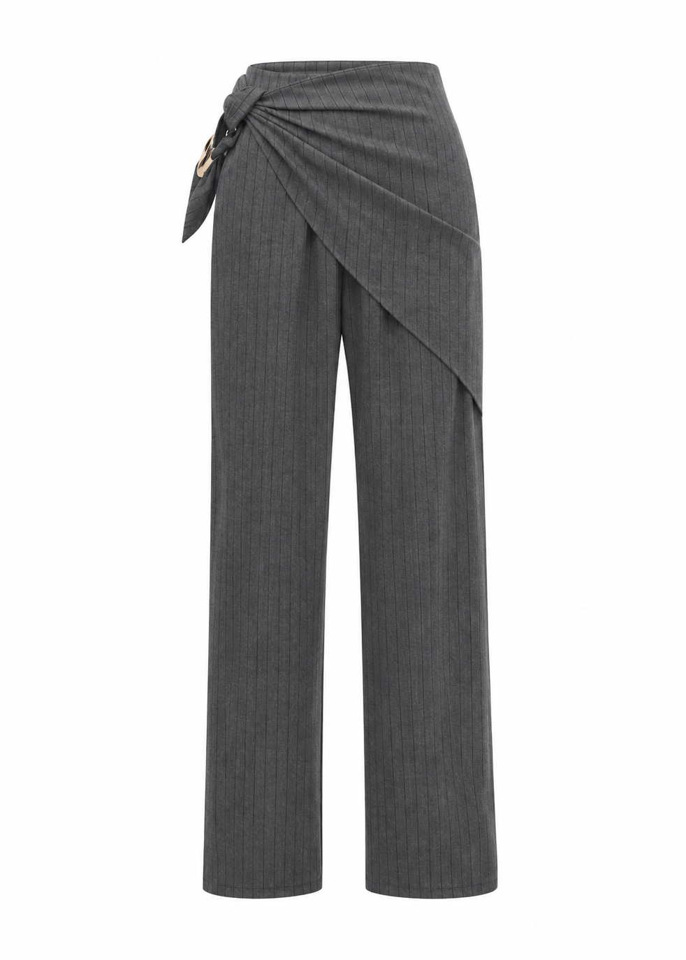 AUSTIN GREY STRIPES TROUSERS WITH SCARF