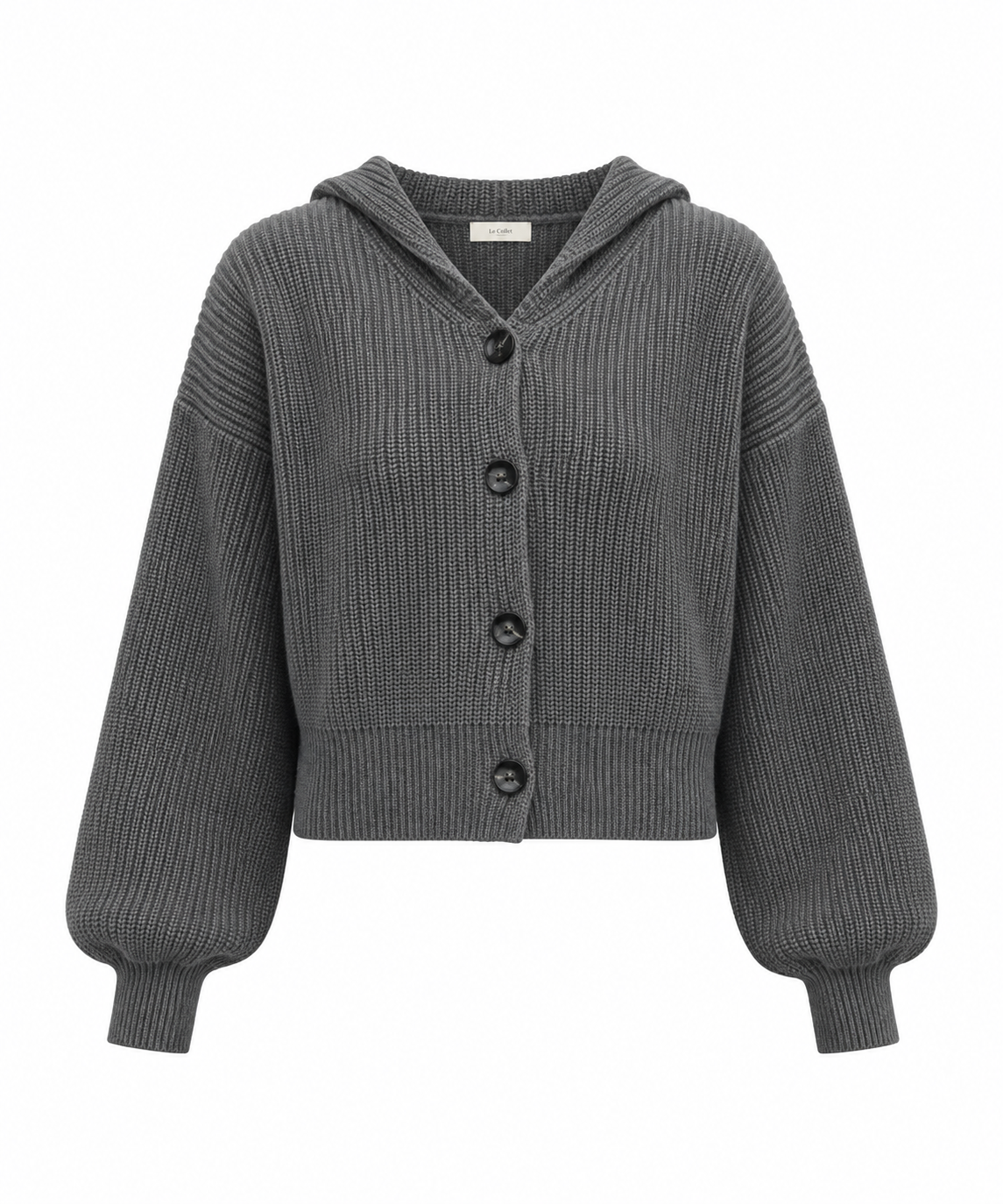 JORI GREY HOODED CARDIGAN