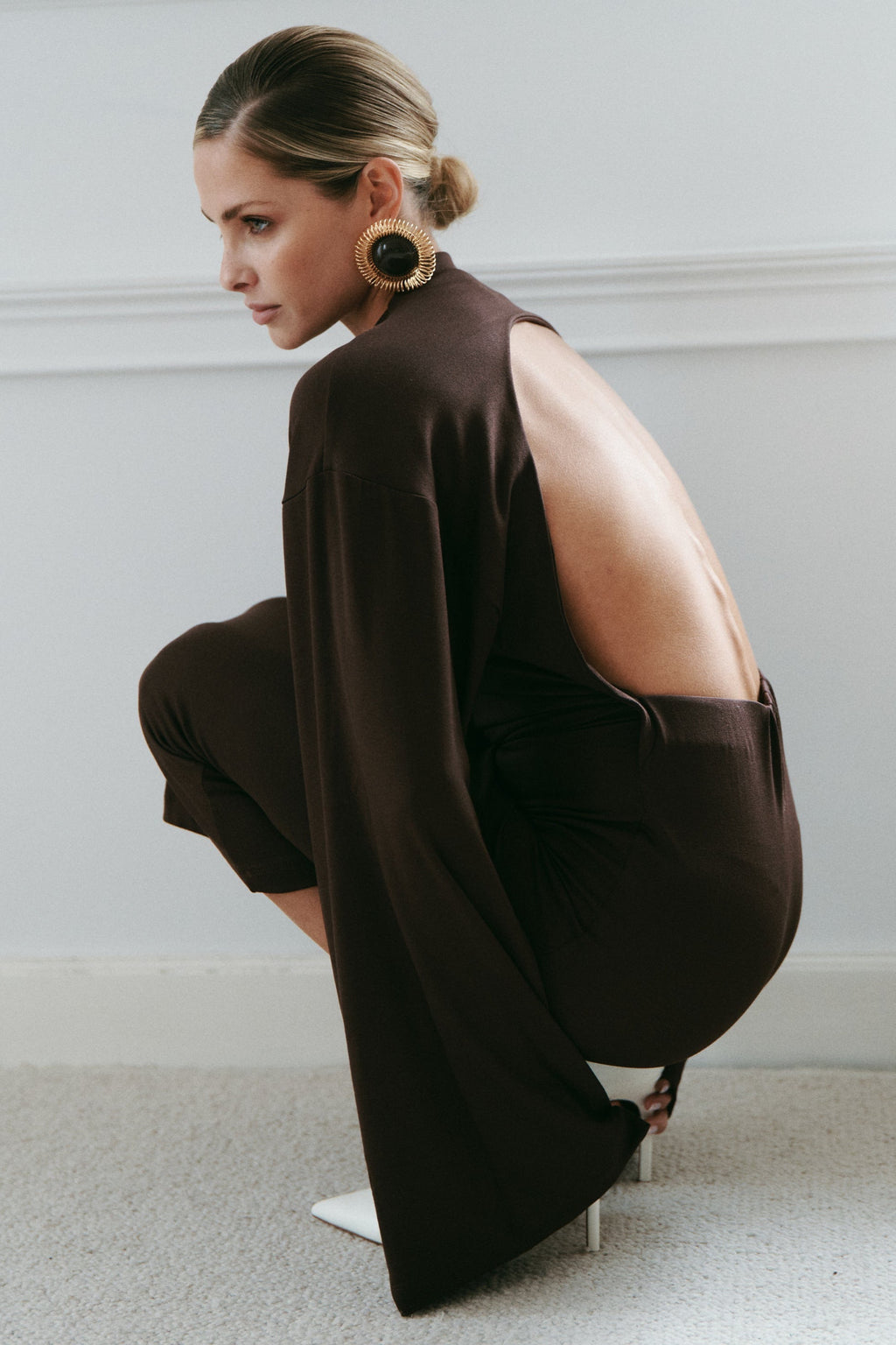 AURI BACKLESS CHOCO LECOLLET