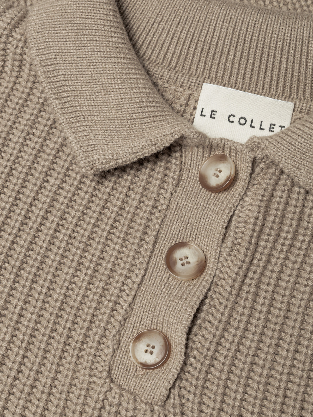 SWETER POLO ZURI TAUPE LECOLLET