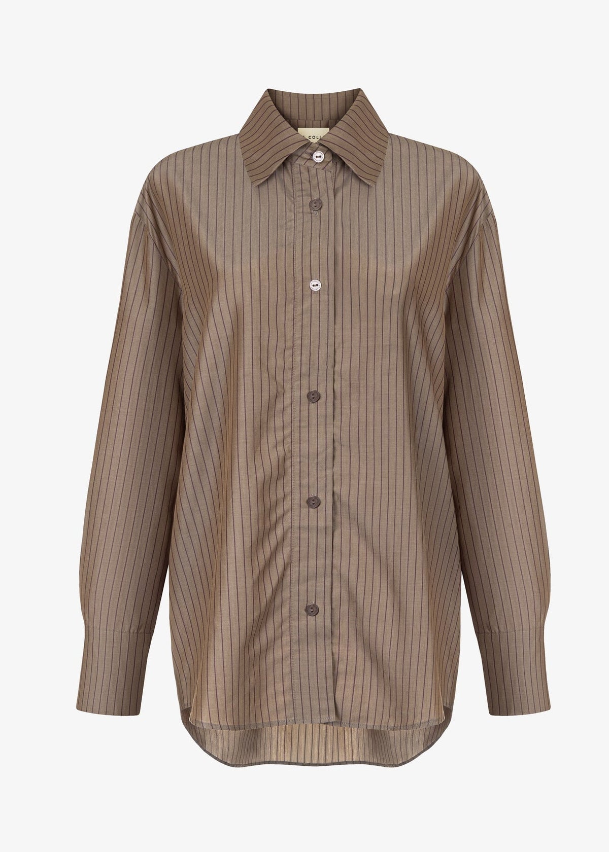 KOSZULA ANTON BROWN STRIPES LECOLLET
