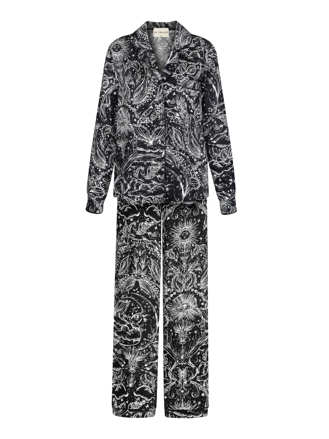 KOSZULA SIESTA PYJAMA BLACK