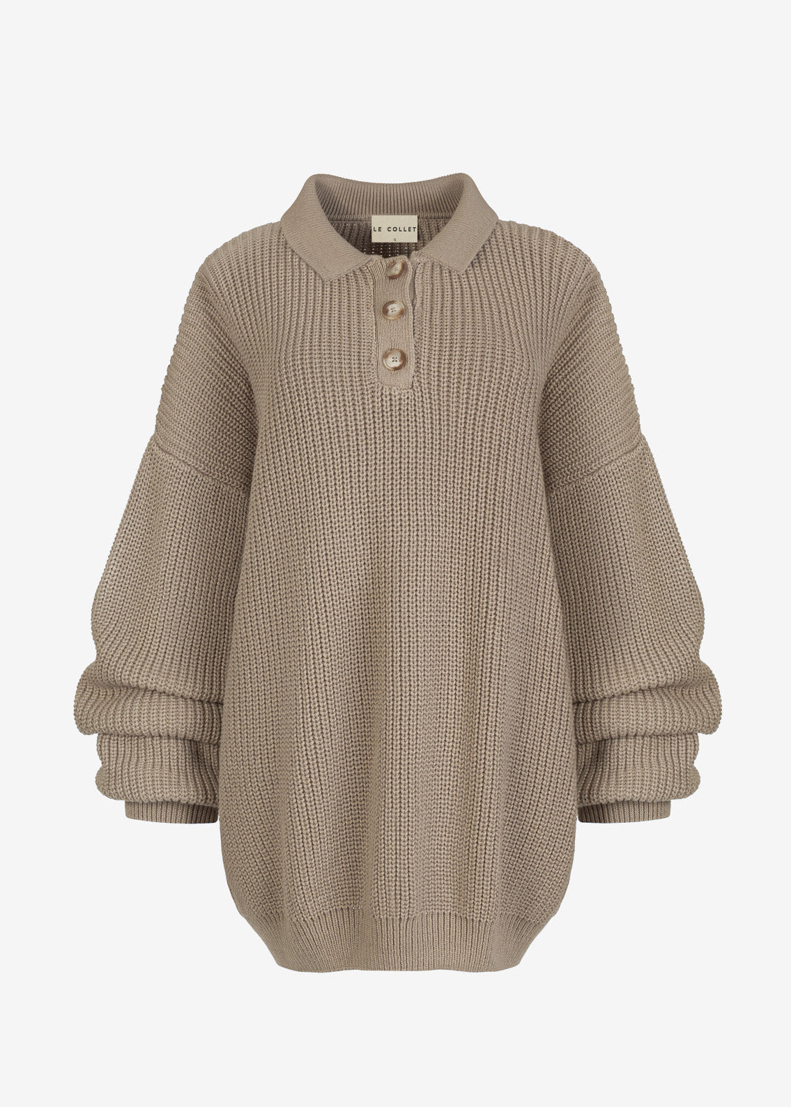 SWETER POLO ZURI TAUPE LECOLLET
