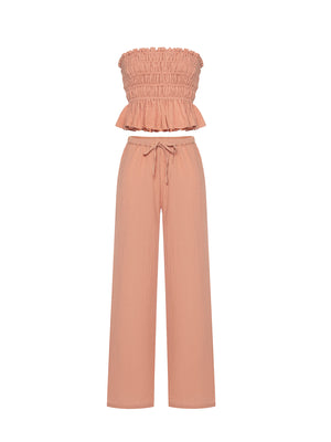 AIDA TOP MUSLIN ROSE LECOLLET
